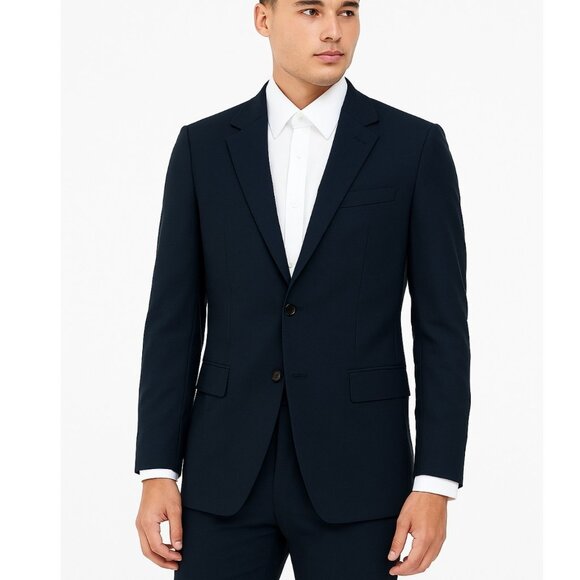 Theory Men's Blazer Suite Jacket Navy Blue Sz 36 Reg Wool Chambers Stretch $595 - Picture 1 of 14